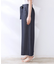 【リボン付き・通勤】シャンブレーワイドパンツ