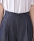 【リボン付き・通勤】シャンブレーワイドパンツ