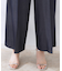 【リボン付き・通勤】シャンブレーワイドパンツ