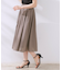 【きれいめ・通勤】細リボン付きパレットボイルスカート
