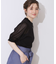 【上品な透け感・通勤】シアーシャーリングニットトップス