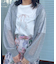 【上品な透け感・大人カジュアル】シアージップアップフーディー