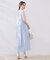 麻混フレアデザインワンピース
