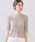 ラメリブ5分袖ニット