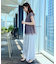【マシンウォッシャブル・大人可愛い】チュールプリーツチュニック