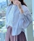 【洗える・秋まで使える】パール調ボタンシアーシャツ