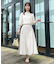 【華やか・大人可愛い・5分袖】エンブロレース前後2WAYブラウス