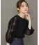 【接触冷感・UVカット・マシンウォッシャブル】袖レースドッキングカットソー