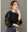 【接触冷感・UVカット・マシンウォッシャブル】袖レースドッキングカットソー