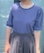 【5分袖・華奢見え・通勤】配色スカラ5分袖ニット
