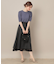 【マシンウォッシャブル・美シルエット】裾シアーフレアスカート