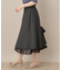 【マシンウォッシャブル・美シルエット】裾シアーフレアスカート