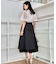 【マシンウォッシャブル・美シルエット】裾シアーフレアスカート