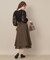 【マシンウォッシャブル・美シルエット】裾シアーフレアスカート