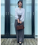 【帯電防止・通勤】ウエストリボン サスペンダー付きワイドパンツ