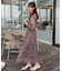 【一枚で着映える・花柄・通勤】前後2WAYシフォン楊柳小花ワンピース