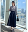 【大人可愛い・通勤】スカラウエスト サイドベルト パネルスカート