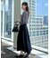 【大人可愛い・通勤】スカラウエスト サイドベルト パネルスカート