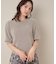 ラメフェザー半袖ニット