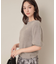 ラメフェザー半袖ニット
