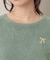 ラメフェザー半袖ニット