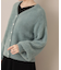 【大人可愛い・きれいめ】前後2WAYフェザーカーディトップス