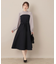 【レイヤード風・きれいめ・通勤】ドッキングベアワンピース