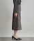 【洗える・ストレッチ・通勤】スエード調ダンボールIラインスカート