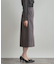 【洗える・ストレッチ・通勤】スエード調ダンボールIラインスカート