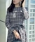 【大人可愛い・微起毛】先染めチェック柄フィット＆フレアワンピース