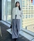 【大人可愛い】起毛先染めチェック柄 スカラウエスト ワイドパンツ