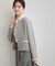 【通勤・大人上品】ムースタッチジャカード 配色スカラカーディ
