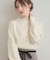 【ゆるふわ・通勤】リッシュアンゴラ バックパール調ニット