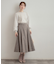 【通勤・大人上品】ラメツイード フレアスカート