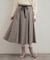 【通勤・大人上品】ラメツイード フレアスカート