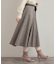 【通勤・大人上品】ラメツイード フレアスカート