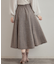 【通勤・大人上品】ラメツイード フレアスカート