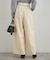 【上品華やか・通勤】ラメツイード ワイドパンツ