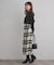 起毛チェックIラインスカート