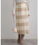 起毛チェックIラインスカート