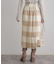 起毛チェックIラインスカート