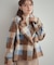 【S-LL/無地・チェック柄】プードルボア ショートコート