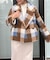 【S-LL/無地・チェック柄】プードルボア ショートコート