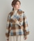【S-LL/無地・チェック柄】プードルボア ショートコート