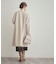 【通勤/ビジューブローチ付き】ノーカラー ロングコート