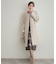 【通勤/ビジューブローチ付き】ノーカラー ロングコート