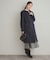 【通勤/ビジューブローチ付き】ノーカラー ロングコート