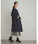 【通勤/ビジューブローチ付き】ノーカラー ロングコート