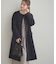 【通勤/ビジューブローチ付き】ノーカラー ロングコート