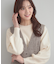 【洗える/スカラデザイン】パフスリーブ ニット
